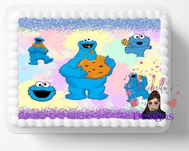 Cookies Theme Edible Birthday Cake Topper Frosting Sheet Icing Paper Cak... - $16.47