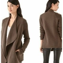 VINCE Cardigan Sweater Chunky 100% WOOL Open Front Designer Luxury Classic - $102.85