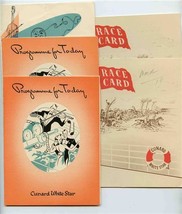 Cunard White Star RMS Queen Mary 1949 Lot Programmes Race Cards Napkins ... - $31.68