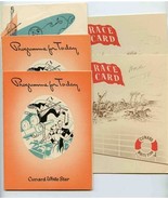 Cunard White Star RMS Queen Mary 1949 Lot Programmes Race Cards Napkins ... - £24.92 GBP