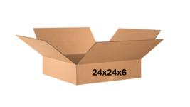 24&quot; x 24&quot; x 6&quot; CARDBOARD BOX - 200 lb -  5 BOX BUNDLE - £39.36 GBP
