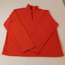 Land's End Men's Orange 1/4 Zip Pullover Performance Long Sleeve Sweatshirt M image 11