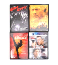 Bundle of 4 {Action} Movie DVDs: Sin City Karate Kid Tears of the Sun 15... - £11.68 GBP