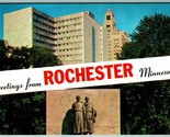Doppio Vista Banner Greetings From Rochester Minnesota Mn Unp Cromo Cart... - £3.99 GBP