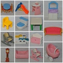 Vintage Little Tikes Dollhouse Grand Mansion Doll House Furniture Dolls ... - $4.94+
