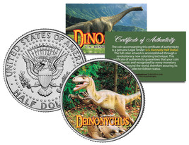 DEINONYCHUS * Collectible Dinosaur * JFK Kennedy Half Dollar U.S. Colorized Coin - £6.81 GBP