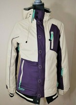 Snowboard Ski Full Zip Hoodie Insulated Purple Off White Jacket NOMIS Wo... - $59.49