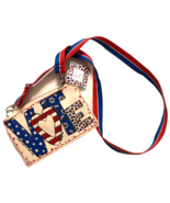 Brighton 2024 Vote Election Day Crossbody Pouch Red White Blue Canvas Ne... - $19.79