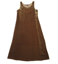 NWT Eileen Fisher Velvet Scoop Neck Maxi in Hazel Full Length Tank Dress XS - £95.92 GBP