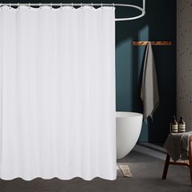 Longer Shower Curtain Liner 75 Inch Length, Machine Washable Soft Lightweight Wh - $30.99