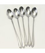 Oneidacraft Shasta Iced Tea Spoons 7 5/8" Deluxe Stainless Lot of 5 - $19.59