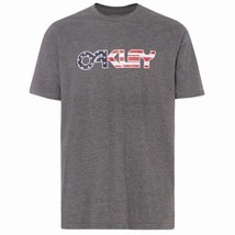 Oakley Men&#39;s Flag Short Sleeve Tee Heather Grey (Size M) NEW W TAG - £27.45 GBP