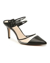 New Enzo Angiolini Black Leather Pointy Buckle Pumps Size 8.5 M $129 - £54.40 GBP