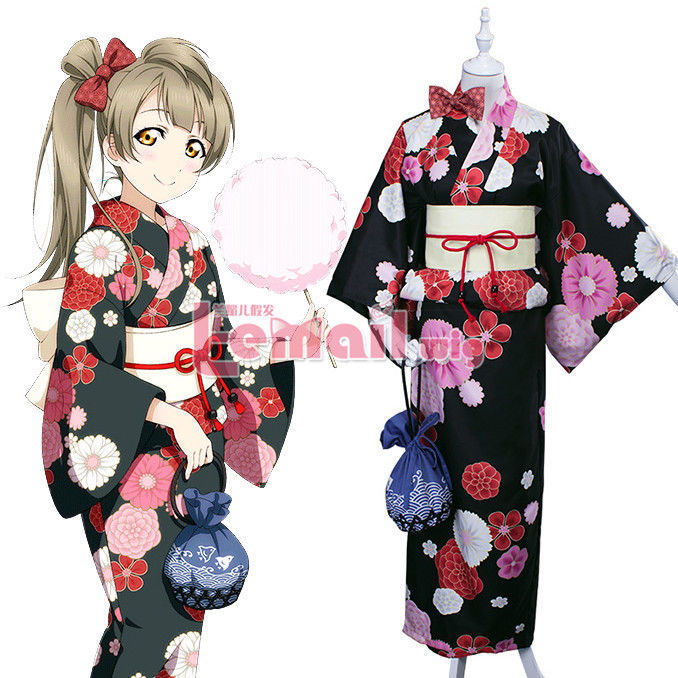 LoveLive! Love Live Kotori Minami Kimono Yukata Dress Outfit Cosplay Costumes - $45.99