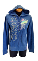 Aeropostale Hoodie Womens Large Zip Up Jacket Blue Embroidered Bird 87 - $24.99