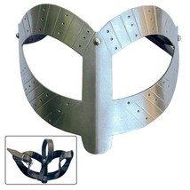9.5&quot; Barbarian War Gjermundbu Viking Mask Armor With Adjustable Leather ... - $541.08 MXN