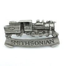 SMITHSONIAN pewter locomotive hat or pin - silver-tone railroad train engine 1&quot;  - £9.50 GBP