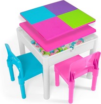 Kids Table And Chairs Set, Toddler 5 In 1 Activity Table - Sensory, Water, Art, - $81.98