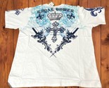 NWT Y2K Ablanche White 3XL 100% Cotton Embroidered ROYAL POWER Cross And... - $49.50