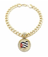 [Icemond] Cuba Flag Round Pendant Cuban Chain - $810.32 MXN+