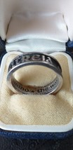 Antique Vintage Rare 1800-s Very Old Silver EL CAMINO Ring Size UK R, US 9. - £178.33 GBP
