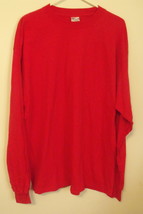 Mens Gildan NWOT Bright Red Long Sleeve T Shirt Size XL - £10.34 GBP