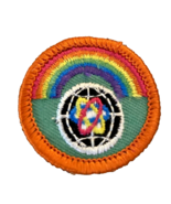 Girl Scout Patch Badge World of Today Tomorrow Dabbler Rainbow 1980s Vin... - €4,27 EUR