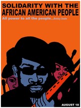 3162.Solidarity with African American Black Panthers 18x24 Poster.Wall Decorativ - £21.59 GBP