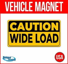 Caution Wide Load Heavy Duty Vehicle Magnet Truck Car Sticker Decal Sign Usa - £14.38 GBP+