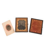 2 Antique Photos 1 Lady with Fancy Hat and Dapper Man With Mutton Chops - €16,12 EUR