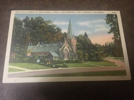 Vintage Postcard Posted 1940 Forest Lawn Little Church Of Flowers Glendale  CA - £0.84 GBP