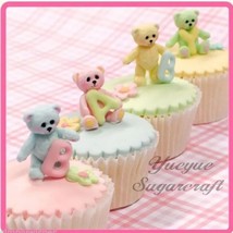 Cupcake Topper Bear Silicone Fondant Molds Bear Candy Chocolate Molds - £7.93 GBP