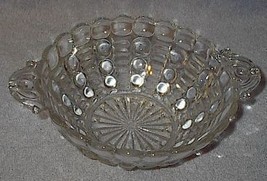 Old Vintage EAPG  Pattern Glass Handle Bubble Bowl 6 inch - £7.95 GBP