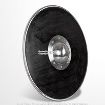 21" Functional Viking Norse Wooden Round Shield Steel Boss Reinforced Ri... - $69.28