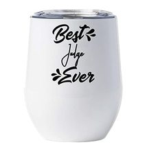 Best Judge Ever Tumbler 12oz With Lid Gifts, Best Judge Wine Glass Gifts For Cow - £18.27 GBP