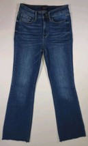 JUDY BLUE Boot Cut Jeans Womens 3/26 Dark Wash Blue Raw Hem Stretch 30 I... - £21.14 GBP