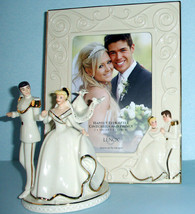 Lenox Disney Cinderella &amp; Prince Wedding Cake Topper &amp; 5x7 Photo Frame 2 PC. New - £168.09 GBP