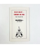 Vintage 1960s Las Vegas NV Dunes Casino Gaming Guide Baccarat Chemin Fer... - $15.15 CAD