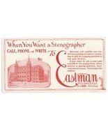Eastman vintage advertising blotter Poughkeepsie New York stenographer - €12,05 EUR Eastman vintage advertising blotter Poughkeepsie New York stenographer - €12,05 EUR