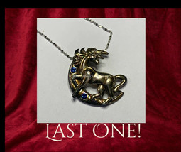 925 Stirling Silver Lunar Unicorn Necklace by Anne Stokes - Boxed - £19.65 GBP