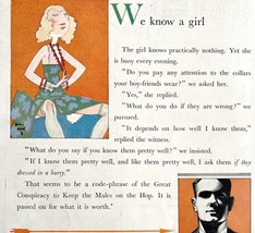 Golden Arrow Collars 1929 Advertisement Lithograph Clothing Accessories ... - $41.27 CAD