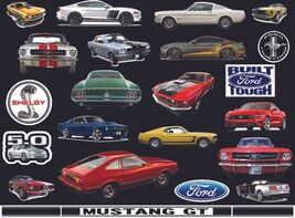 Mustang Muscle Cars Ford 60's  Vintage 5.0 Cobra 132 Vinyl cut stickers ... - $34.60