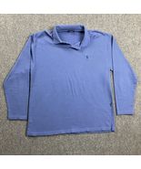 Vintage Polo Sport Polo Shirt Adults Large Blue Rugby Long Sleeve Cotton... - $34.83 CAD