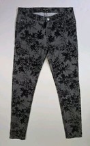 Dear John Floral Patterned Dark Gray Skinny Metro Jegging Jeans Women 29... - $14.89