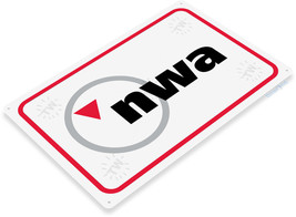 Northwest Airlines NWA Retro Logo Jet Airplane Vintage Wall Décor Metal Tin Sign - £14.00 GBP