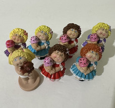 Vintage 1984 Cabbage Patch Kids Mini Dolls Ice Cream Lot of 7 Rare 2” PVC - £18.71 GBP