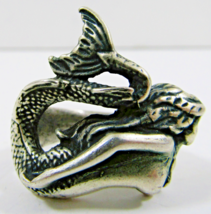 Vintage Silver Mermaid Wrap Ring Marked DB Size 6.5 - $98.01