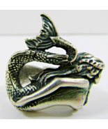 Vintage Silver Mermaid Wrap Ring Marked DB Size 6.5 - $98.01