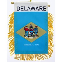 Delaware State Flag Mini Banner 3&quot; x 5&quot; - £9.32 GBP