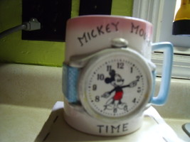 Mickey Mouse Time Enescoware Ceramic Blue Mug nib - £39.84 GBP